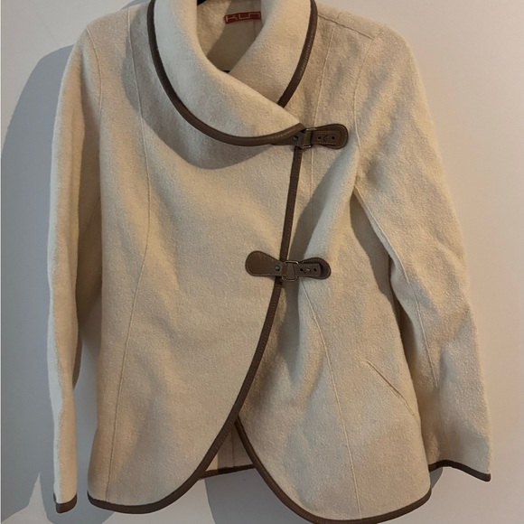 Kuna real alpaca wool cream jacket XS - Picture 3 of 4